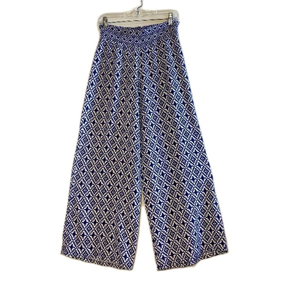 Maurices Pants - Maurices Palazzo Pants Navy Blue Rayon Fabric Flow Elastic Comfort Waist